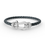 [Clover Jewelry]FORCE LARGE HORSESHOE FULL DIAMOND BRACELET SILVER