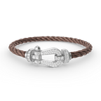 [Clover Jewelry]FORCE LARGE HORSESHOE FULL DIAMOND BRACELET SILVER
