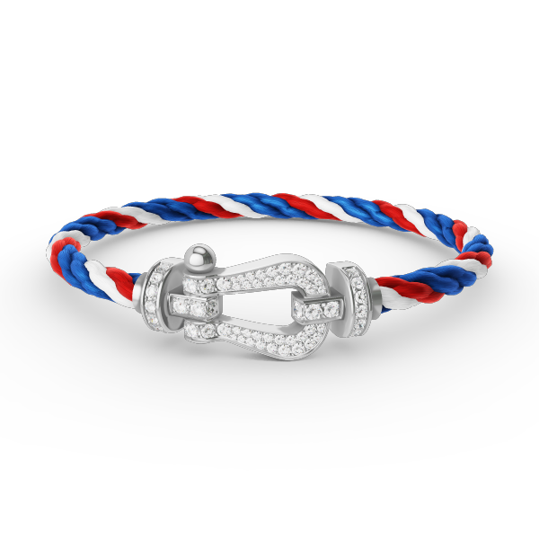 [Clover Jewelry]FORCE LARGE HORSESHOE FULL DIAMOND BRACELET SILVER