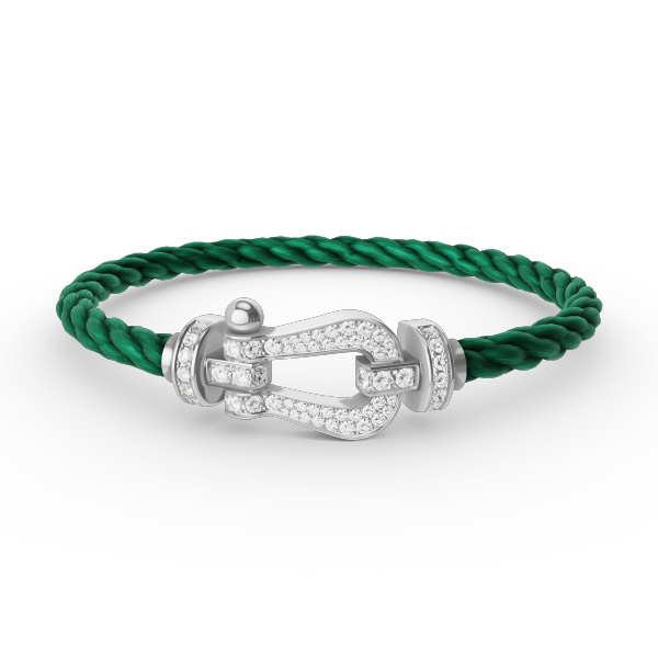 [Clover Jewelery]FORCE LARGE HORSESHOE FULL DIAMOND BRACELET SILVER