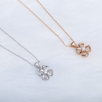 [Clover Jewelery]FIOREVER NECKLACE DIAMOND CENTER