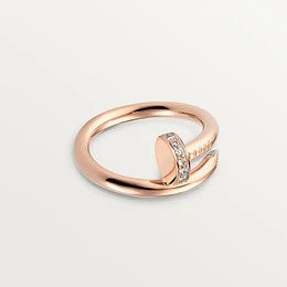 [Clover Jewelery]JUSTE RING 2.65MM PINK GOLD DIAMOND