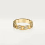 [Clover Jewelry]ラブ リング 3.6MM ダイヤモンド パヴェ