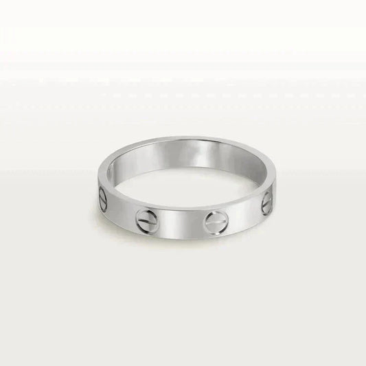 [Clover Jewelery]LOVE RING 4MM 1 DIAMOND SILVER