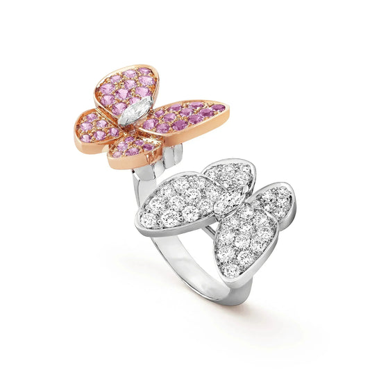 [Clover Jewelery]TWIN BUTTERFLY DIAMOND RING