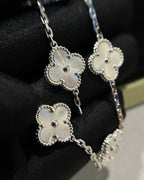 [Clover Jewelry]クローバー シルバー 5モチーフ ブレスレット