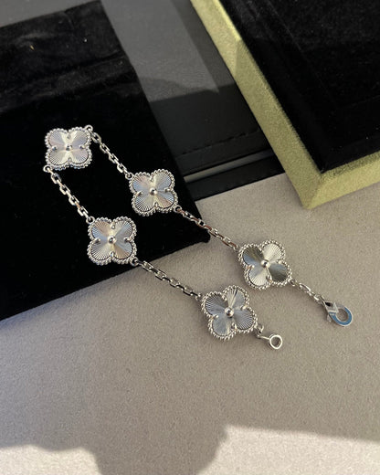 [Clover Jewelery]CLOVER SILVER 5 MOTIFS BRACELET