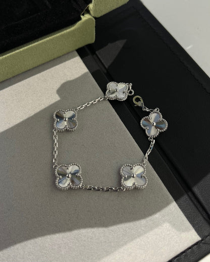 [Clover Jewelery]CLOVER SILVER 5 MOTIFS BRACELET