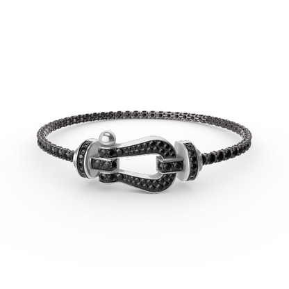 [Clover Jewelery]FORCE  LARGE HORSESHOE FULL DIAMOND TENNIS BRACELET